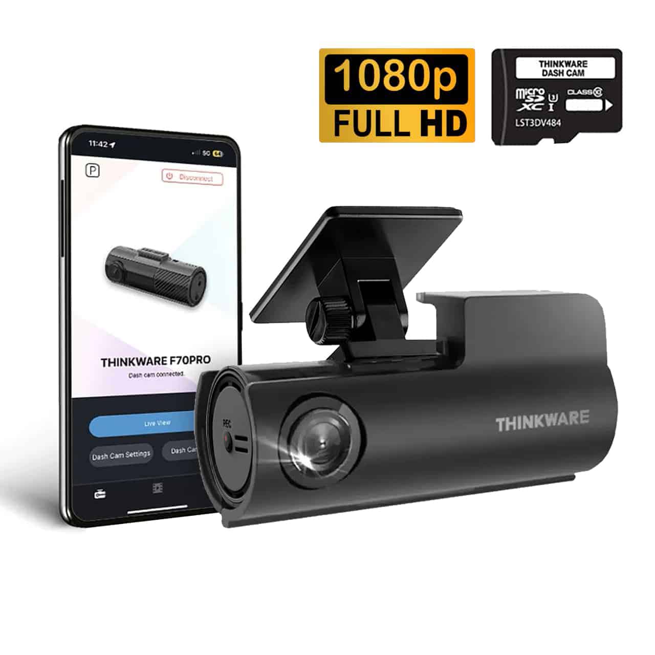 Thinkware Dash Cam F70 PRO with Lock Box - 1CH Dash Cam (16GB SD Card inc)