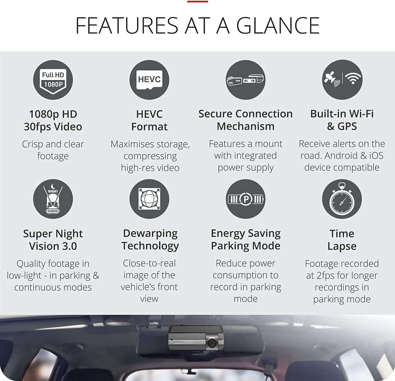 Thinkware Dash Cam F790 - 2CH Dash Cam (32GB SD Card inc)